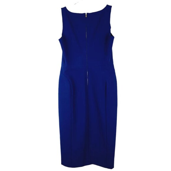 Jill Stuart Sweetheart Blue Sapphire Midi Sheath Dress Size 2 - Picture 2 of 9